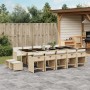 Set comedor de jardín con cojines 15 pzas ratán sintético beige de , Conjuntos de jardín - Ref: Foro24-3211174, Precio: 786,6...