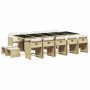 Set comedor de jardín con cojines 15 pzas ratán sintético beige de , Conjuntos de jardín - Ref: Foro24-3211174, Precio: 786,6...