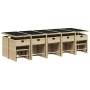 Set comedor de jardín con cojines 15 pzas ratán sintético beige de , Conjuntos de jardín - Ref: Foro24-3211174, Precio: 786,6...