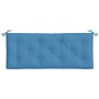 Cojín para banco de jardín tela azul melange 120x50x7 cm de , Cojines para sillas y sofás - Ref: Foro24-4002546, Precio: 28,5...