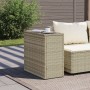 Mesa auxiliar jardín tapa vidrio ratán gris claro 58x27,5x55 cm de , Mesas de jardín - Ref: Foro24-366189, Precio: 50,08 €, D...