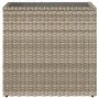 Mesa auxiliar jardín tapa vidrio ratán gris claro 58x27,5x55 cm de , Mesas de jardín - Ref: Foro24-366189, Precio: 52,05 €, D...