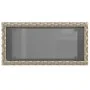Mesa auxiliar jardín tapa vidrio ratán gris claro 58x27,5x55 cm de , Mesas de jardín - Ref: Foro24-366189, Precio: 52,05 €, D...