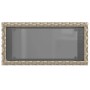 Mesa auxiliar jardín tapa vidrio ratán gris claro 58x27,5x55 cm de , Mesas de jardín - Ref: Foro24-366189, Precio: 50,08 €, D...