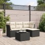 Set de muebles de jardín 5 pzas y cojines ratán sintético negro de , Conjuntos de jardín - Ref: Foro24-3249385, Precio: 294,4...