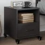 Nachttisch aus schwarzem Stahl, 36x39x43,5 cm. von , Nachttische - Ref: Foro24-846704, Preis: 58,35 €, Rabatt: %