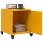 Mesita de noche acero amarillo mostaza 36x39x43,5 cm de , Mesitas de noche - Ref: Foro24-846620, Precio: 49,25 €, Descuento: %
