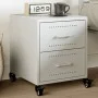 Mesita de noche acero blanco 36x39x43,5 cm de , Mesitas de noche - Ref: Foro24-846636, Precio: 73,74 €, Descuento: %