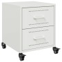Mesita de noche acero blanco 36x39x43,5 cm de , Mesitas de noche - Ref: Foro24-846636, Precio: 74,72 €, Descuento: %