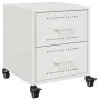 Mesita de noche acero blanco 36x39x43,5 cm de , Mesitas de noche - Ref: Foro24-846636, Precio: 73,74 €, Descuento: %