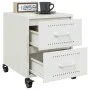 Mesita de noche acero blanco 36x39x43,5 cm de , Mesitas de noche - Ref: Foro24-846636, Precio: 73,74 €, Descuento: %