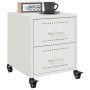 Mesita de noche acero blanco 36x39x43,5 cm de , Mesitas de noche - Ref: Foro24-846636, Precio: 74,72 €, Descuento: %