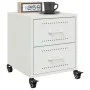 Mesita de noche acero blanco 36x39x43,5 cm de , Mesitas de noche - Ref: Foro24-846636, Precio: 73,74 €, Descuento: %