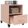 Pink steel bedside table 36x39x43.5 cm by , Nightstands - Ref: Foro24-846706, Price: 45,83 €, Discount: %
