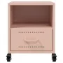 Pink steel bedside table 36x39x43.5 cm by , Nightstands - Ref: Foro24-846706, Price: 45,83 €, Discount: %