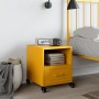 Mesita de noche acero amarillo mostaza 36x39x43,5 cm de , Mesitas de noche - Ref: Foro24-846710, Precio: 62,51 €, Descuento: %