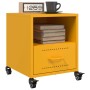 Mesita de noche acero amarillo mostaza 36x39x43,5 cm de , Mesitas de noche - Ref: Foro24-846710, Precio: 62,51 €, Descuento: %