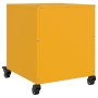 Mesita de noche acero amarillo mostaza 36x39x43,5 cm de , Mesitas de noche - Ref: Foro24-846710, Precio: 62,51 €, Descuento: %