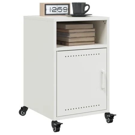 Mesitas de noche 2 unidades acero blanco 36x39x59 cm de , Mesitas de noche - Ref: Foro24-846727, Precio: 99,35 €, Descuento: %