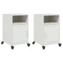 Mesitas de noche 2 unidades acero blanco 36x39x59 cm de , Mesitas de noche - Ref: Foro24-846727, Precio: 99,35 €, Descuento: %