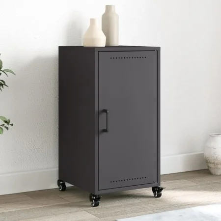 Aparador de acero laminado en frío negro 36x39x72 cm de , Aparadores - Ref: Foro24-846674, Precio: 72,82 €, Descuento: %