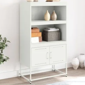 Aparador de acero blanco 68,5x38,5x123,5 cm de , Aparadores - Ref: Foro24-846505, Precio: 91,29 €, Descuento: %