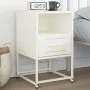Mesita de noche de acero blanco 36x39x60,5 cm de , Mesitas de noche - Ref: Foro24-846564, Precio: 45,30 €, Descuento: %