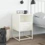 Mesita de noche de acero blanco 36x39x60,5 cm de , Mesitas de noche - Ref: Foro24-846564, Precio: 45,30 €, Descuento: %