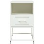 Mesita de noche de acero blanco 36x39x60,5 cm de , Mesitas de noche - Ref: Foro24-846564, Precio: 45,74 €, Descuento: %