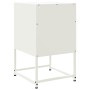 Mesita de noche de acero blanco 36x39x60,5 cm de , Mesitas de noche - Ref: Foro24-846564, Precio: 45,74 €, Descuento: %