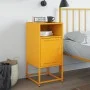 Mesita de noche acero amarillo mostaza 36x39x78 cm de , Mesitas de noche - Ref: Foro24-846572, Precio: 54,01 €, Descuento: %