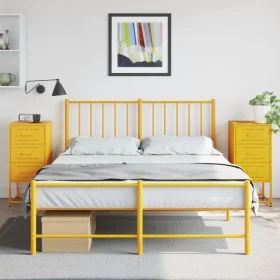 Mesitas de noche 2 uds acero amarillo mostaza 36x39x78 cm de , Mesitas de noche - Ref: Foro24-846585, Precio: 119,05 €, Descu...