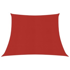 Toldo de vela HDPE rojo 160 g/m² 4/5x3 m de vidaXL, Sombrillas - Ref: Foro24-311655, Precio: 44,77 €, Descuento: %