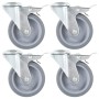 Ruedas giratorias con agujero pasador 24 unidades 100 mm de , Manipulación de materiales - Ref: Foro24-277869, Precio: 125,42...