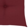 Sillas de jardín 2 uds madera de teca con cojines rojo tinto de , Sillas de jardín - Ref: Foro24-3062484, Precio: 142,62 €, D...