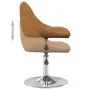 Drehbare Esszimmerstühle, 2 Stück, braunes Samtgewebe. von , Essstühle - Ref: Foro24-335281, Preis: 117,26 €, Rabatt: %