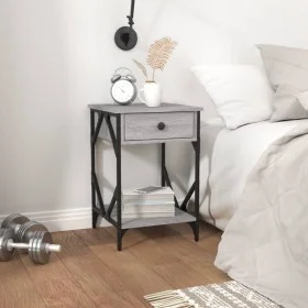 Mesitas de noche 2 uds madera contrachapada gris 40x42x60 cm de , Mesitas de noche - Ref: Foro24-826342, Precio: 84,97 €, Des...