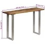 Console table made of recycled wood and steel, 120x35x76 cm. by , Side tables - Ref: Foro24-246290, Price: 150,19 €, Discount: %