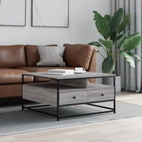 Engineered wood Sonoma gray coffee table 80x80x45 cm by , Coffee table - Ref: Foro24-835292, Price: 88,04 €, Discount: %