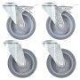 Ruedas giratorias con agujero pasador 4 unidades 100 mm de , Manipulación de materiales - Ref: Foro24-143432, Precio: 27,29 €...