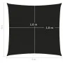 Toldo de vela HDPE negro 160 g/m² 2x2 m de vidaXL, Sombrillas - Ref: Foro24-311712, Precio: 20,81 €, Descuento: %