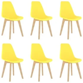 Sillas de comedor 6 unidades plástico amarillo de , Sillas de comedor - Ref: Foro24-289118, Precio: 194,88 €, Descuento: %