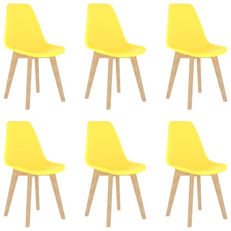 Sillas de comedor 6 unidades plástico amarillo de , Sillas de comedor - Ref: Foro24-289118, Precio: 182,35 €, Descuento: %