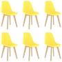 Sillas de comedor 6 unidades plástico amarillo de , Sillas de comedor - Ref: Foro24-289118, Precio: 182,35 €, Descuento: %