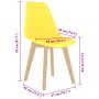 Sillas de comedor 6 unidades plástico amarillo de , Sillas de comedor - Ref: Foro24-289118, Precio: 182,35 €, Descuento: %