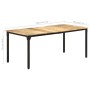 Mesa de comedor madera de mango rugosa 180x90x76 cm de , Mesas de cocina y de comedor - Ref: Foro24-321975, Precio: 338,47 €,...