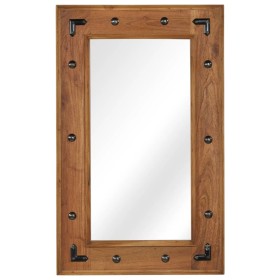 Espejo de madera maciza de acacia 50x80 cm de , Espejos - Ref: Foro24-246308, Precio: 90,97 €, Descuento: %