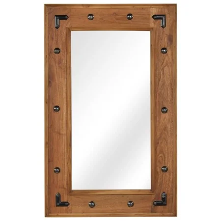Espejo de madera maciza de acacia 50x80 cm de , Espejos - Ref: Foro24-246308, Precio: 89,25 €, Descuento: %