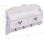 Perchero de pared de madera blanco 50x10x34 cm de , Percheros para sombreros y abrigos - Ref: Foro24-284239, Precio: 58,35 €,...
