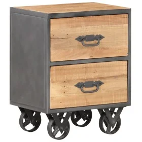 Mesita de noche de madera maciza reciclada 40x30x51 cm de , Mesitas de noche - Ref: Foro24-323513, Precio: 104,68 €, Descuent...